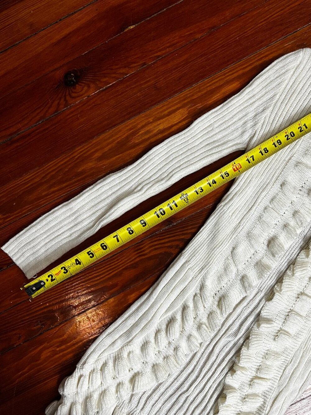 Ivory Ruffle Sweater Duster - Picture 11 of 13